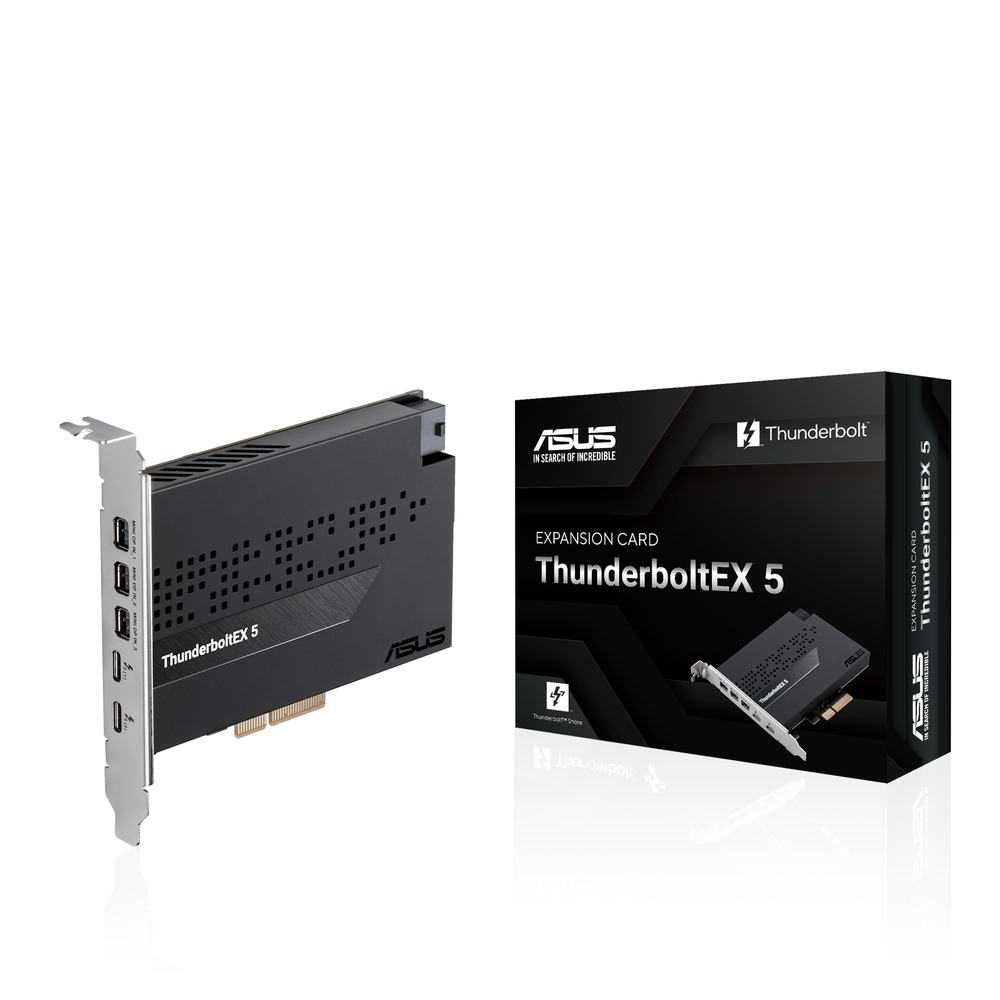 Thunderbolt 5拡張カード「ThunderboltEX 5」、2.8インチLCD搭載の水冷